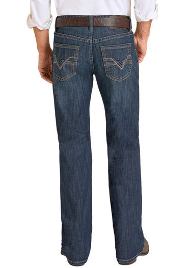 RAISED DENIM EMB DB STRAIGHT