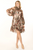 Anna Floral Print Ruffled Mini Sheer Flounce Dress