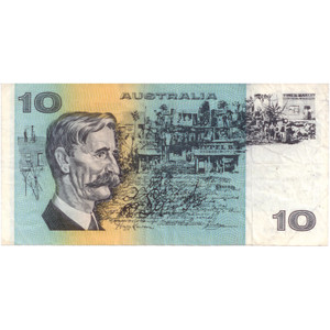1989 AUSTRALIAN $10 Dollar Fraser and Higgins Banknote 1989 AUSTRALIAN $10 Dollar Fraser and Higgins Banknote