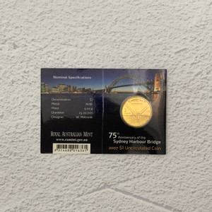2007 75th Anniversary of the Sydney Harbour Bridge $1 UNC Coin 2007 75th Anniversary of the Sydney Harbour Bridge $1 UNC Coin