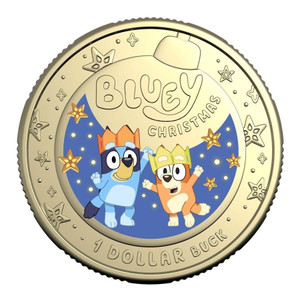 2025 $1 Bluey Christmas Coloured Uncirculated Coin