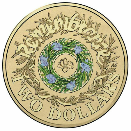 2017 $2 Coin Remembrance Day Rosemary