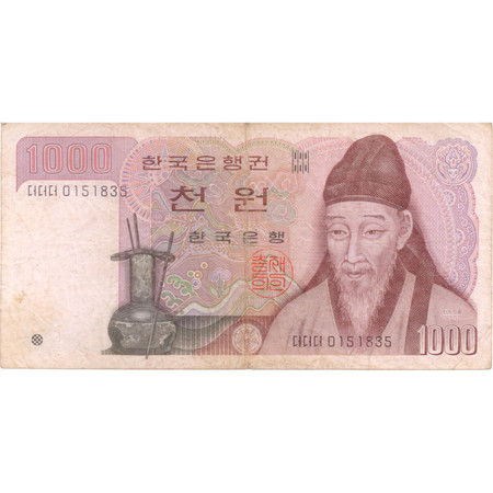 1000 WON South Korea Banknote