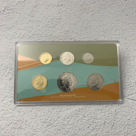 2022 $1 'C' Mintmark Six-Coin Uncirculated Set Legends Edition features the special Australovenator