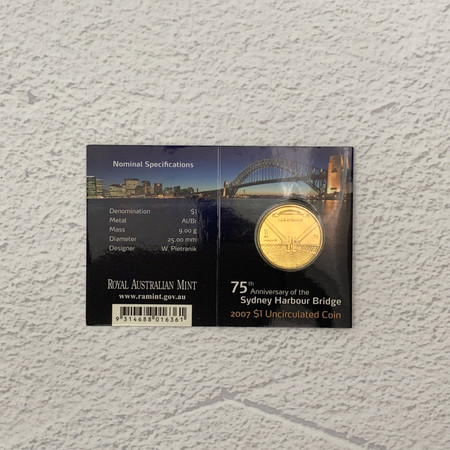 2007 75th Anniversary of the Sydney Harbour Bridge $1 UNC Coin