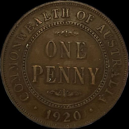 1920 Australian Penny Grade: VF20 #0282