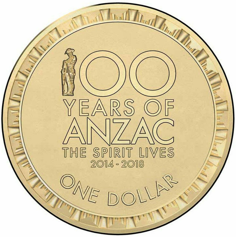 2017 $1 Dollar Coin 100 Years of ANZAC
