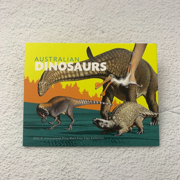 2022 Australian Dinosaurs $1 Coins Collection with Privy Marks