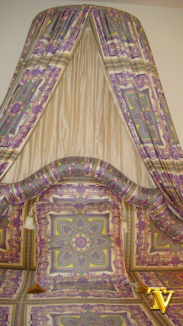 Large Custom Made Versace baroque velvet throw upholstery fabric Multi Color