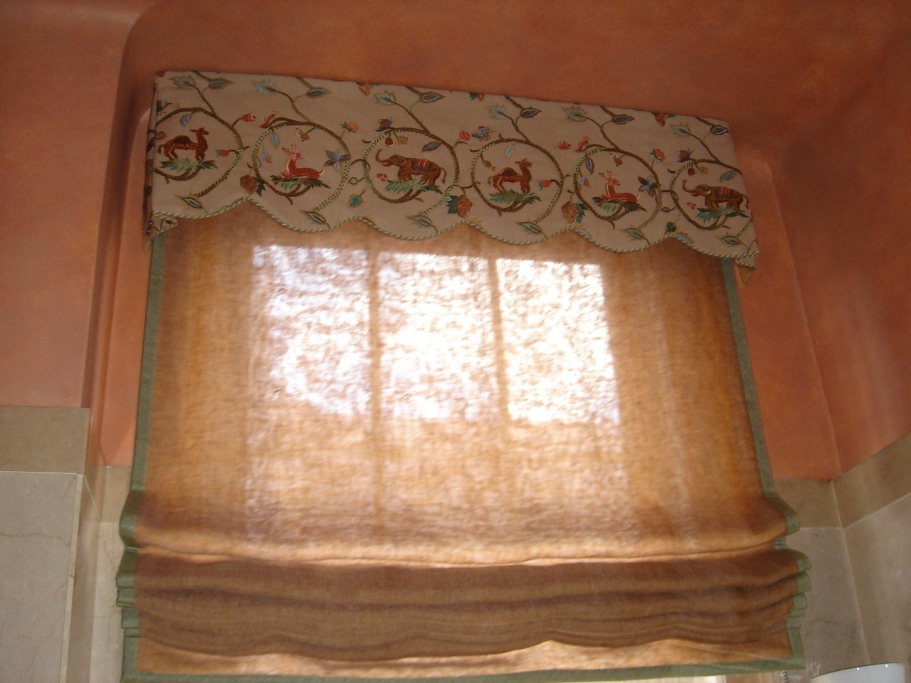 Soft Roman Shades And Cornice Custom Roman Shades