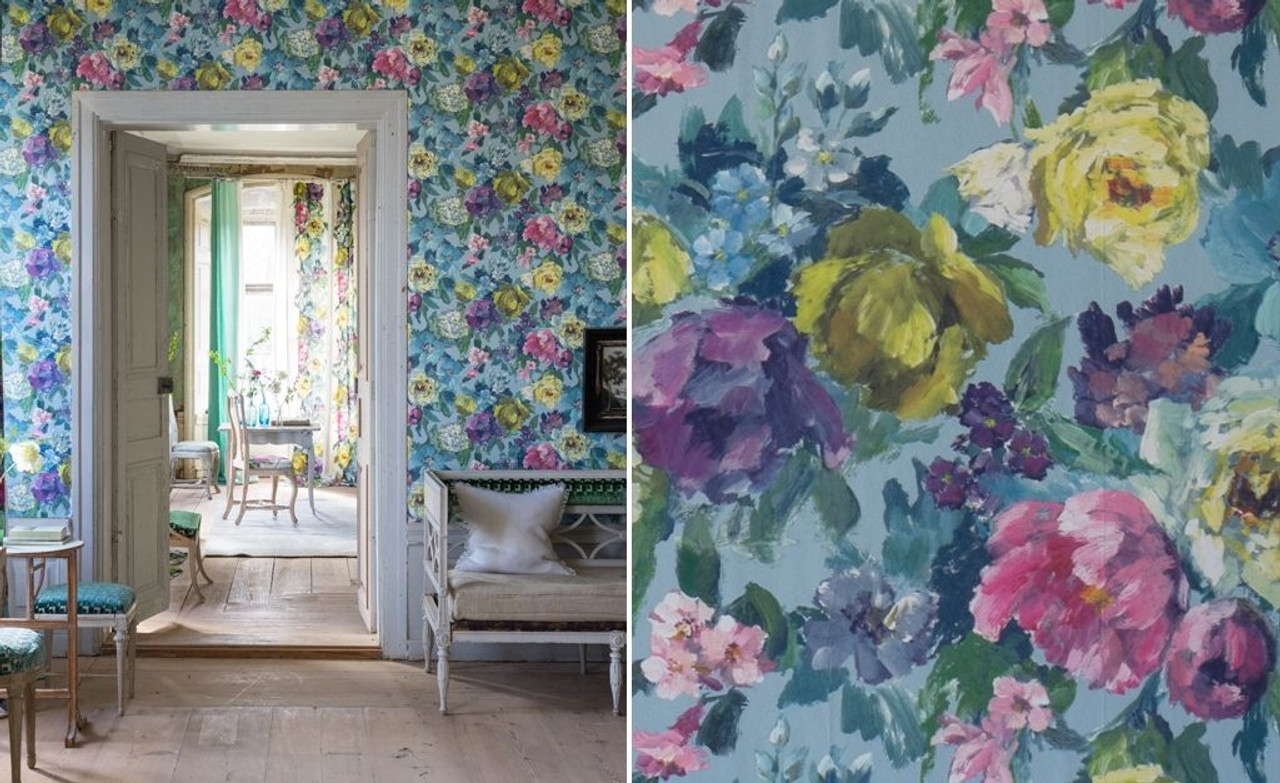 Karakusa Wallpaper in Chalk by Designers Guild | Jane Clayton