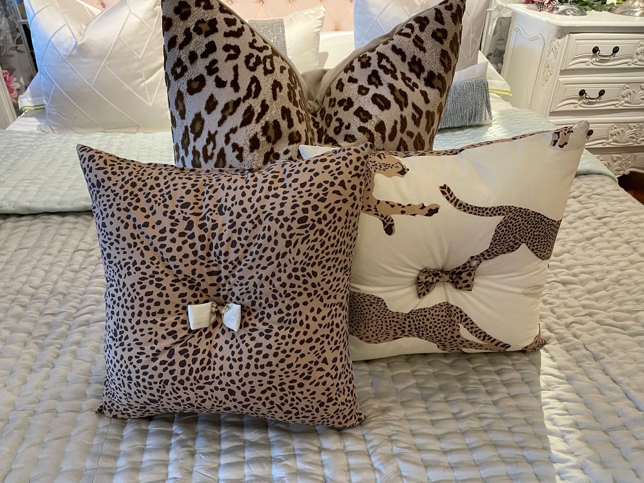 Cheetah clearance print cushion