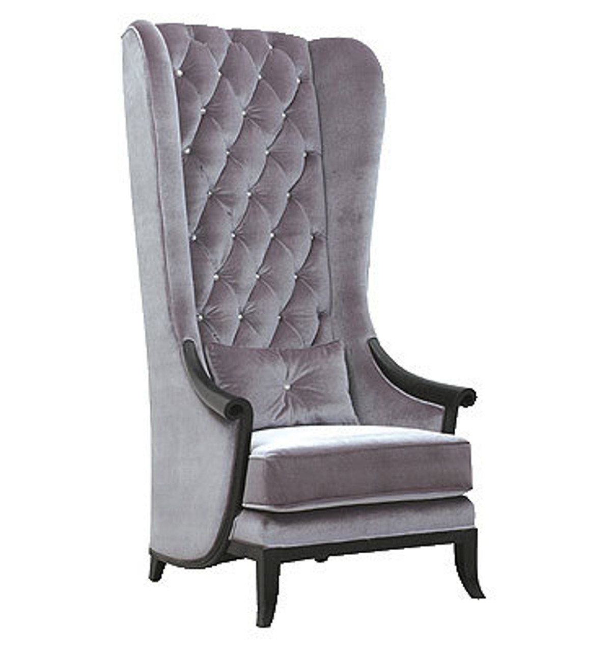 high back chair grey