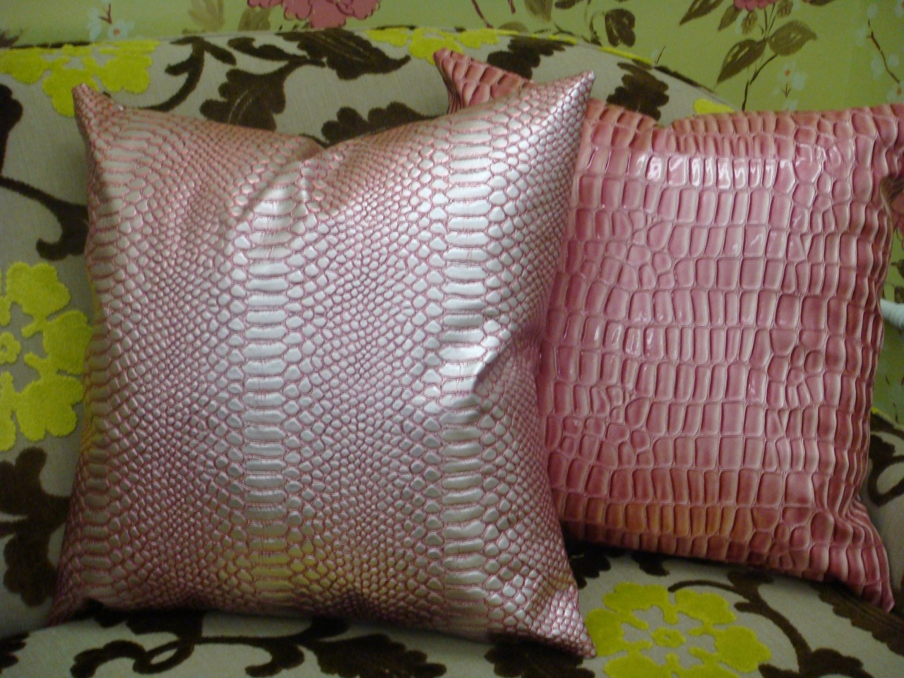 (Only Covers) Set of 2 PU leather Luxurious Throw Pillow Covers 18x18