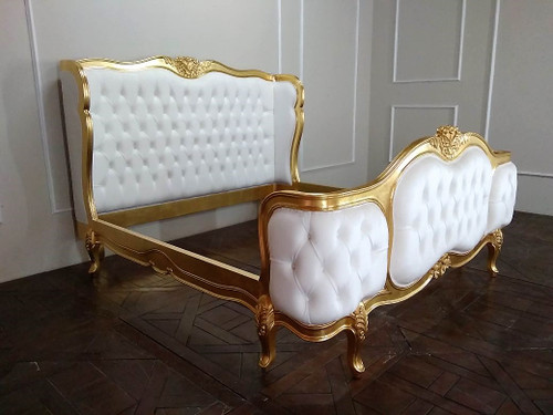 Wing Bed Tufted, Versailles Gold