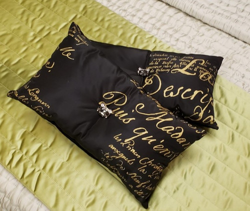 French Script Lumbar Pillow