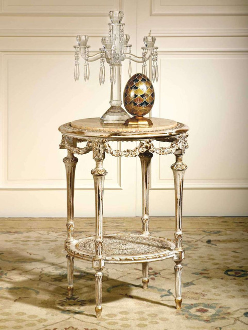 (A)  Louis XVI Round Side Table