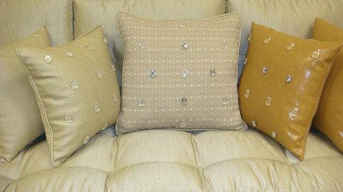 Milan Throw Pillow Cover, Grey Multi, Bling 20" x 20"