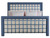 Upholstered Bed 1, Blue and White