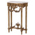 Small Gold Console Table with Marble Top