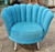 Art Deco Shell Chair, Blue