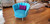 Art Deco Shell Chair, Blue