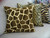 Giraffe Throw Pillow cover, Brown & Gold