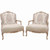 PAISLEY MARQUIS CHAIRS, PAIR