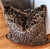 Leopard Throw Pillow, Faux Fur