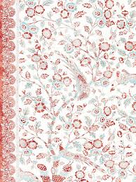 ANISSA PRINT CORAL SPICE Scalamandre