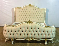 FRENCH ANTIQUE TUFTED BED