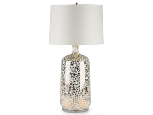 Modern Table Lamp, Shimmer Silver & Gold