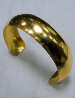 gold bracelet bangle cuff 18 k gold vintage handmade jewelry 11919