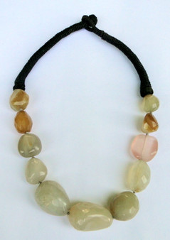 Natural Rose Quartz Gemstone Tumble Beads Strand Necklace 13232