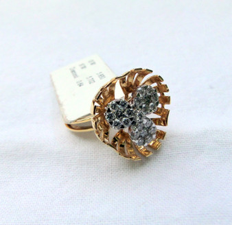 18K Solid Gold Marked Real Diamond wedding Engage/ment Ring Fine Gift Jewelry 574-251