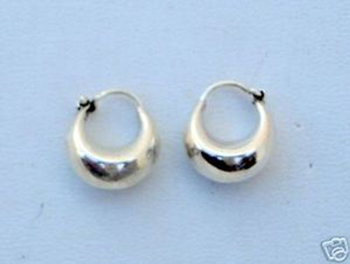 11 PAIR OF STERLING PLANE SILVER HOOP EARRING wholesale 1126