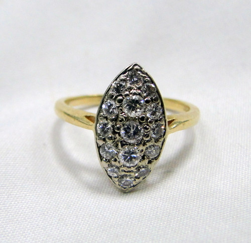 Diamond Ring Vintage 18 K gold Diamond Ring jewelry