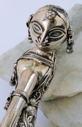 vintage 925 sterling SILVER DANCING LADY DOLL article