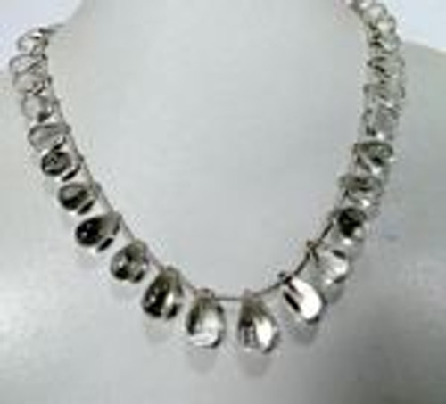 173 ct Crystal tear drop gemstones necklace