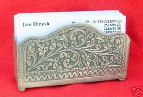 ANCIENT SOLID SILVER CARD HOLDER SET FOR OFFICE DESK 371