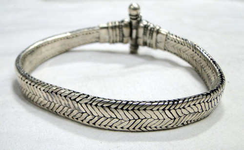 Silver bracelet cuff Flat rope chain snake bracelet jewelry -11782