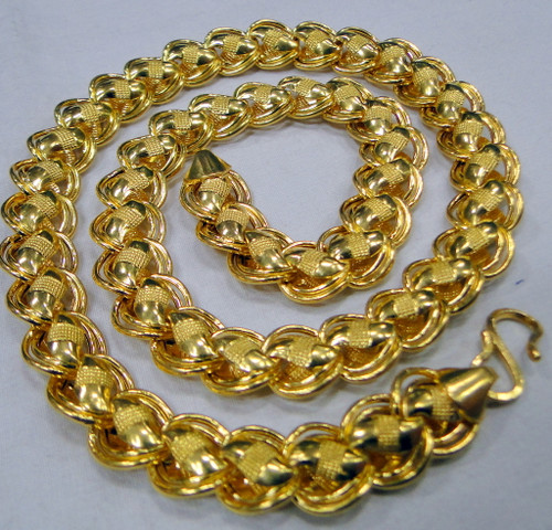 Gold chain 22 k ,gold thick Necklace 22 K jewelry-1