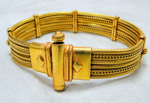 gold bracelet 22 k gold vintage handmade jewelry 11910
