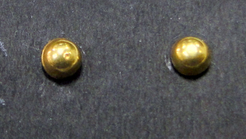 Gold studs  Vintage 22 k gold simple classic gold earrings pair jewelry 11943