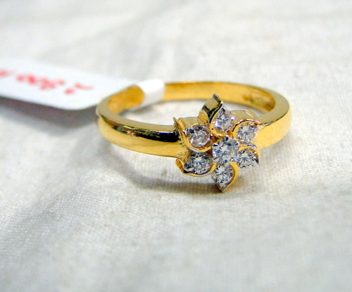 Gold Diamond Ring 14K Handmade fine jewelry engagement wedding jewellery floral