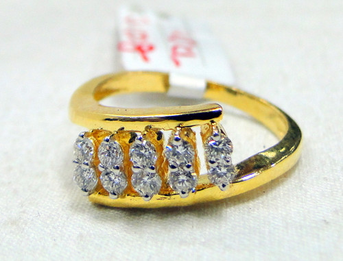 Gold Diamond Ring 14K Handmade fine jewelry engagement wedding jewellery floral 493-29