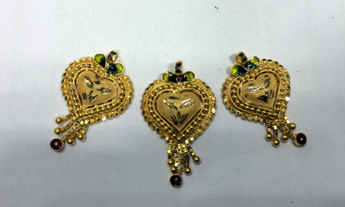22K Gold Pendant charm beads fine handmade jewelry -494-264