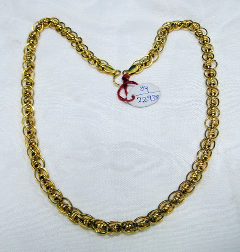 Gold chain Necklace 22K Gold chain necklace link chain jewelry 495-048