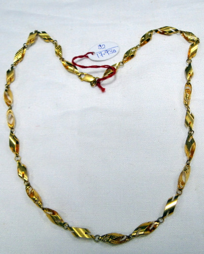 Gold chain Necklace 22K Gold chain necklace link chain jewelry 495-052
