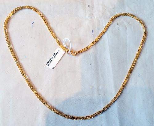 22K Gold handmade chain Necklace strand fine jewelry 497-114